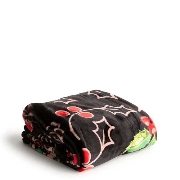 NEW VERA BRADLEY Plush Throw Blanket Holly in Fleece - Picture 1 of 2